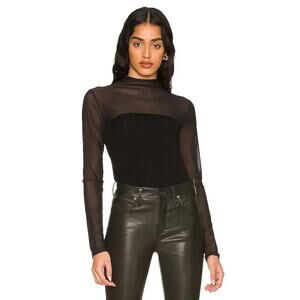 Generation Love Manda Mesh Top Black XS NWOT